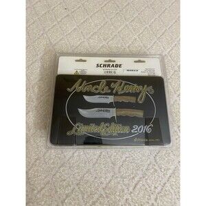 Uncle Henry’s Limited Edition 2016 Schrade Fixed Blade Knife Set Factory Sealed